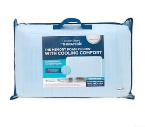 NEW! Comfort Touch by Therapedic Memory Foam Cooling Bed Pillow Standard/Queen